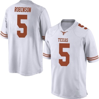 Bijan Robinson Game White Men's Texas Longhorns Mens Football Jersey
