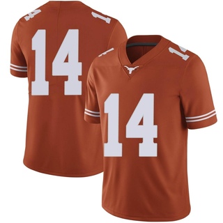 Charles Wright Limited Orange Men's Texas Longhorns Mens Football Jersey