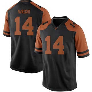 Charles Wright Replica Black Men's Texas Longhorns Mens Football Jersey