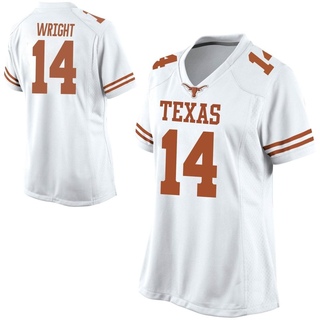 Charles Wright Replica White Women's Texas Longhorns Football Jersey