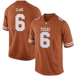 Christian Clark Game Orange Men's Texas Longhorns Mens Football Jersey