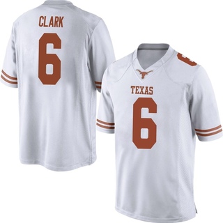Christian Clark Game White Men's Texas Longhorns Mens Football Jersey