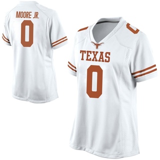 DeAndre Moore Jr. Replica White Women's Texas Longhorns Football Jersey