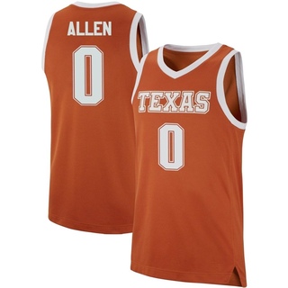 Timmy Allen Replica Orange Men's Texas Longhorns Basketball Jersey